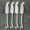 Whorl Polished Traditional Cheese Knife Set – 4 Piece Stainless Steel Cheese Knives for Hard & Semi-Hard Cheese