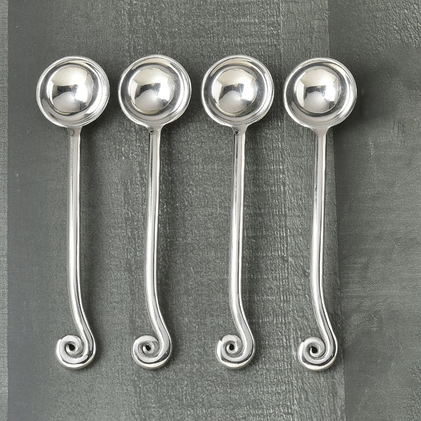 Whorl Polished Sugar Spoon 4 Pcs. Set