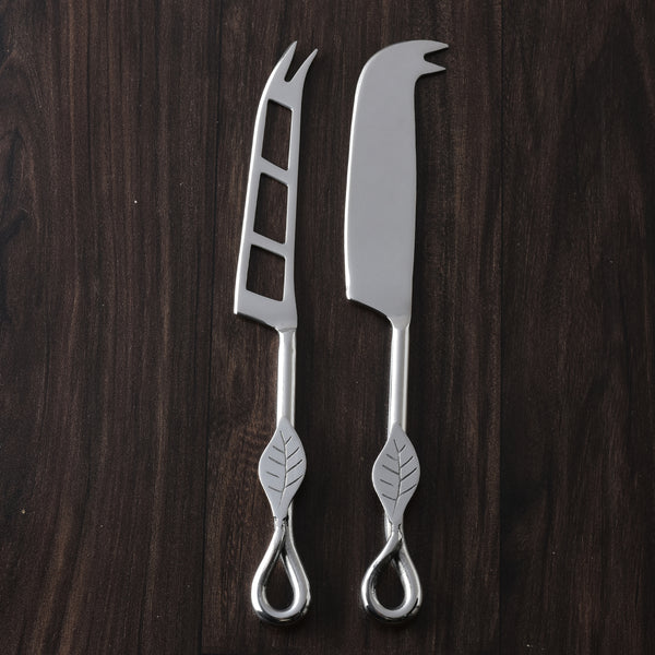 Laurel Polished Soft Cheese & Traditional Cheese Knife 2 Pcs. Set