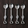 Laurel Polished Teaspoon Set – 4 Piece Stainless Steel Tea Spoons