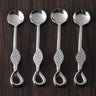 Laurel Polished Salt Spoon Set – 4 Piece Stainless Steel Salt Spoons