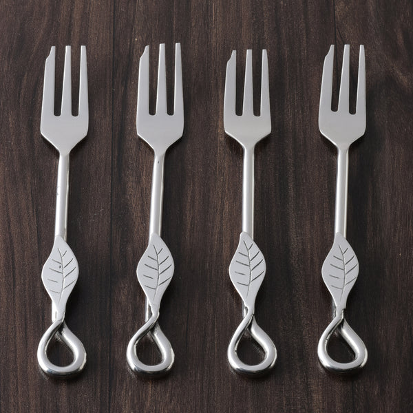 Laurel Polished Cake Fork 4 Pcs. Set