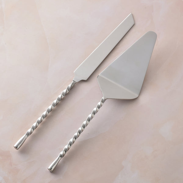 Spiral Drop Cake Server 2 Pcs. Set