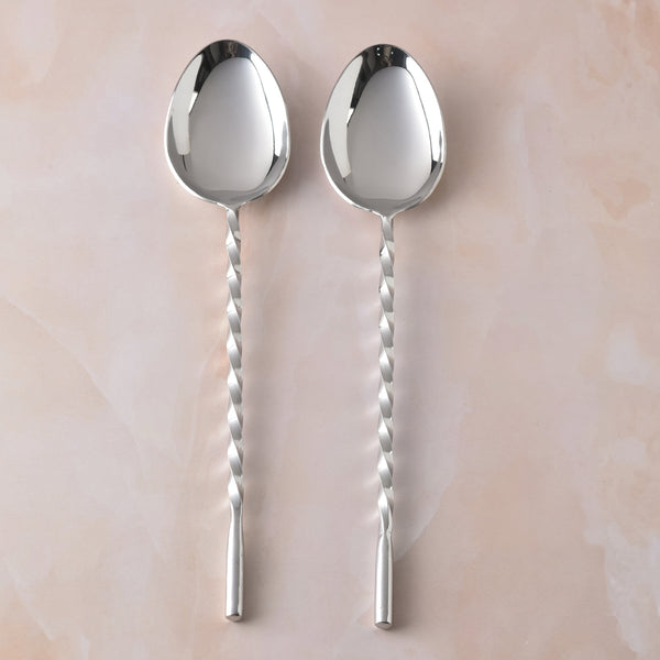 Spiral Drop Serving Spoons 2 Pcs. Set