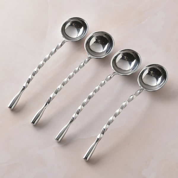 Spiral Drop Sugar Spoon 4 Pcs. Set