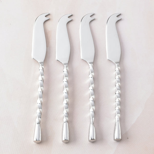 Spiral Drop Traditional Mini/Kids Cheese Knife 4 Pcs. Set