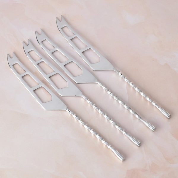 Spiral Drop Soft Cheese Knife 4 Pcs. Set
