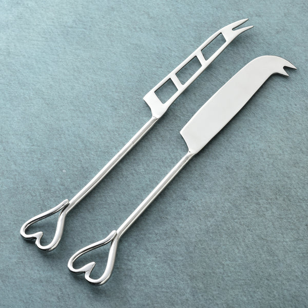Amora Polished Soft Cheese & Traditional Cheese Knife 2 Pcs. Set