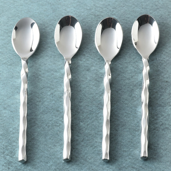 Helix Hammered Coffee Spoon 4 Pcs. Set