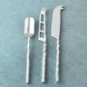 Helix Hammered Cheese Serving Knife Set – 3 Piece Stainless Steel Cheese Knives