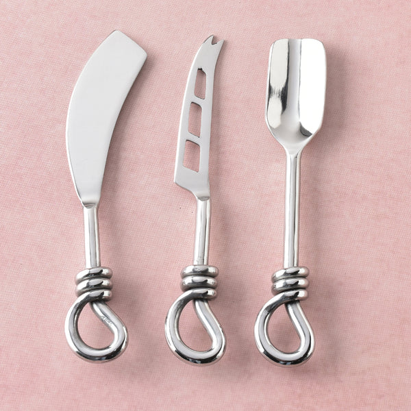 Gilded Helical Polished Mini/Kids Cheese Tools 3 Pcs. Set