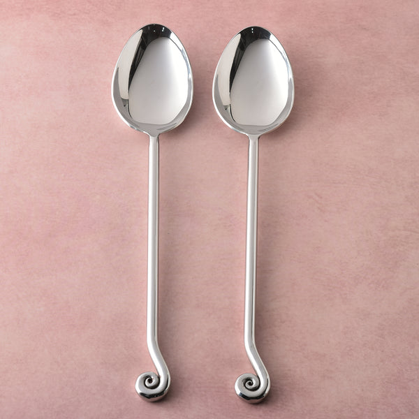 Whorl Polished Serving Spoons 2 Pcs. Set