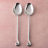 Whorl Polished Serving Spoon Set – 2 Piece Stainless Steel Kitchen Serving Spoons