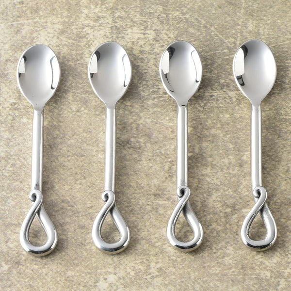 Twirl Polished Coffee Spoon 4 Pcs. Set