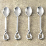 Twirl Polished Coffee Spoon Set – 4 Piece Stainless Steel Coffee Spoons
