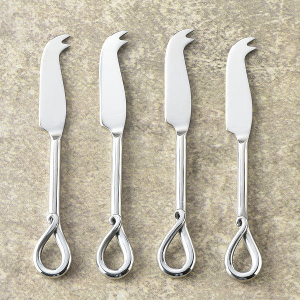 Twirl Polished Traditional Mini/Kids Cheese Knife 4 Pcs. Set
