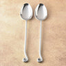 Whorl Hammered Stainless Steel Serving Spoons – 2 Piece Set for Food Serving & Dining Use