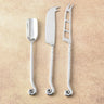 Whorl Hammered Cheese Tool Set – 3 Piece Stainless Steel Soft Knife, Traditional Knife & Stilton Scoop for Cheese Board Use