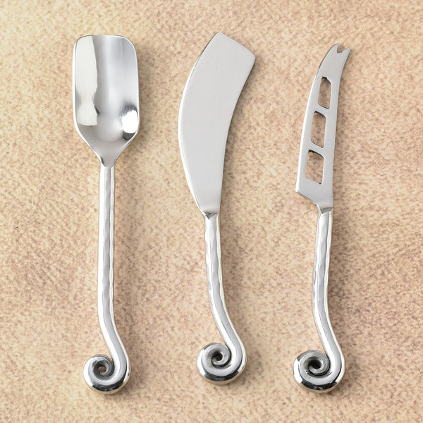 Whorl Hammered Mini/Kids Cheese Tools 3 Pcs. Set