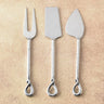 Twirl Hammered Cheese Tools Set – 3 Piece Stainless Steel Cheese Accessories