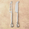 Twirl Hammered Traditional Cheese Knife Set – 2 Piece Stainless Steel Cheese Knives
